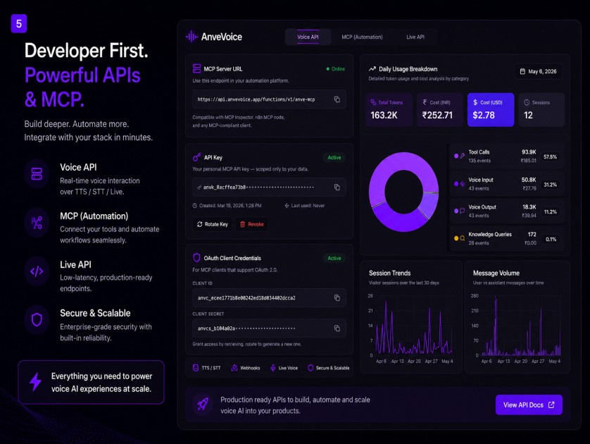 AnveVoice — Voice AI for Your Website - Screenshot 4