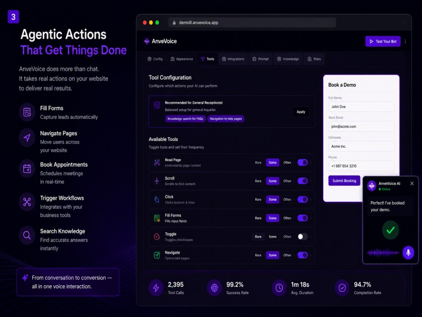 AnveVoice — Voice AI for Your Website - Screenshot 2