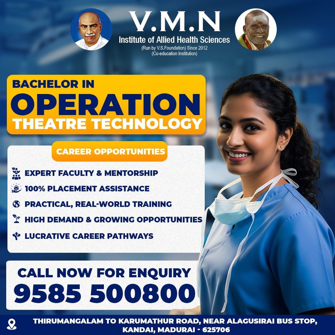 Operation Theatre Technology in Tamil Nadu with Hands-on Clinical Training  | V.M.N Institute - Screenshot 1