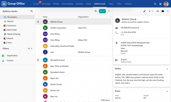 Visit Listing - Group-Office groupware and CRM Group-Office groupware and CRM - Screenshot 1