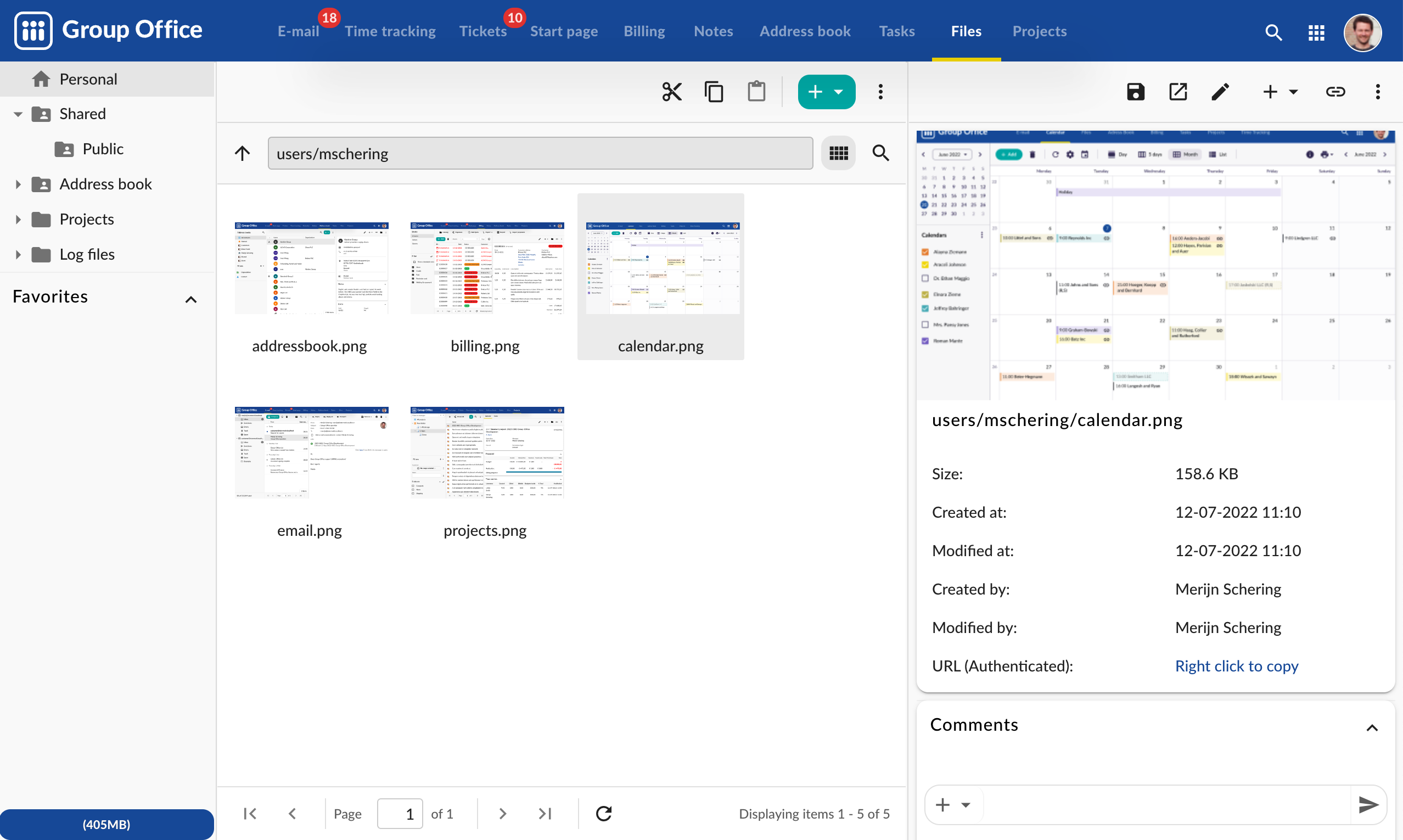 Group-Office groupware and CRM - Screenshot 2