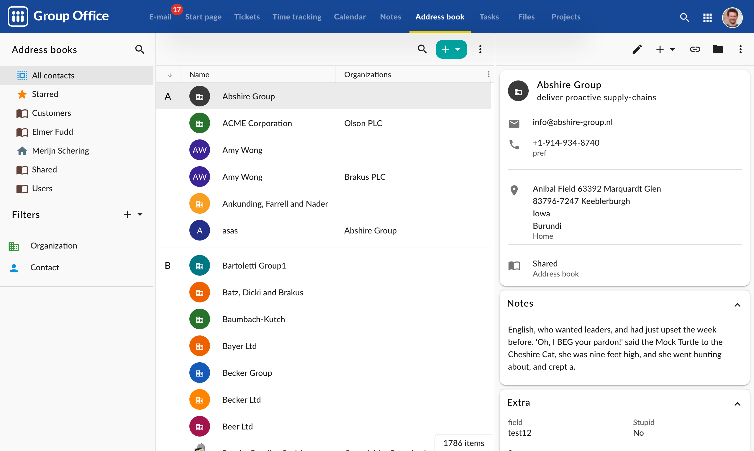 Group-Office groupware and CRM - Screenshot 1