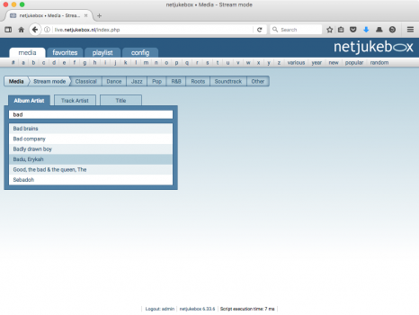 Visit Listing - netjukebox - the flexible media share netjukebox - the flexible media share - Screenshot 2