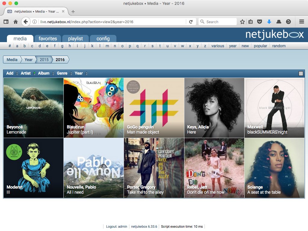 netjukebox - the flexible media share - Screenshot 6