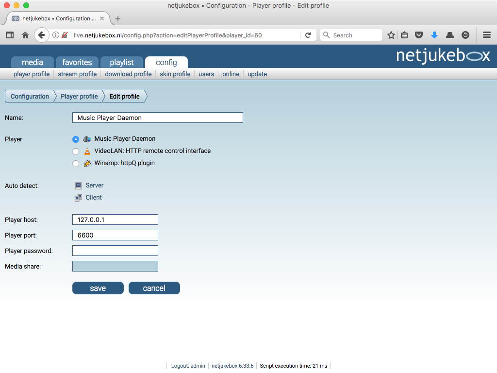 netjukebox - the flexible media share - Screenshot 13