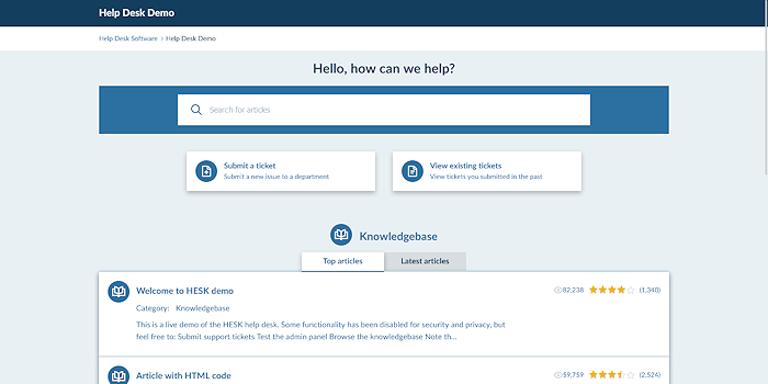 HESK -  a simple, secure and FREE user-friendly help desk - Screenshot 5