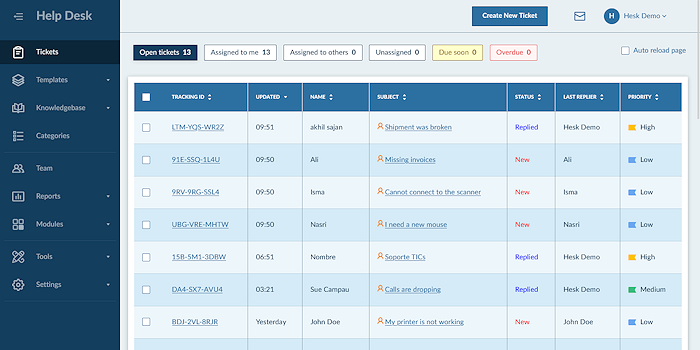 HESK -  a simple, secure and FREE user-friendly help desk - Screenshot 3